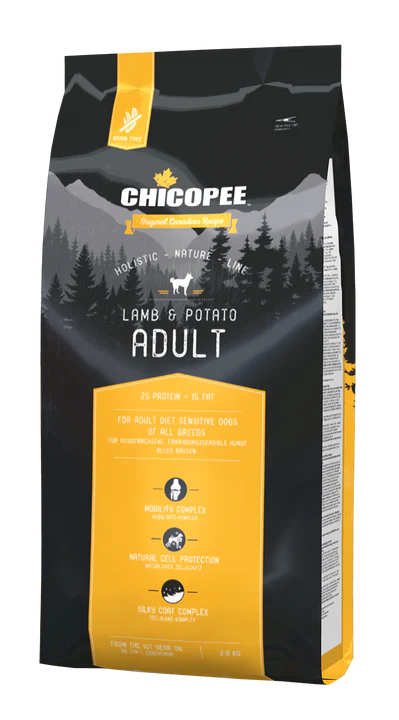 Chicopee HNL Holistic Nature Line Adult Lamb & Potato begrūdis šunų maistas su ėriena ir bulvėmis