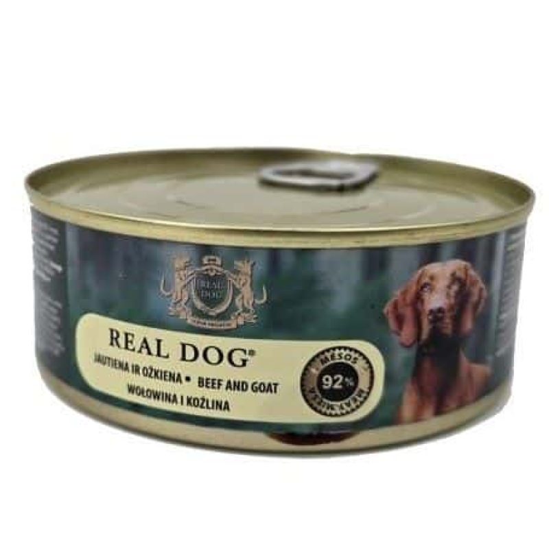 Real Dog SP Wet Beef and Goat konservas šunims su jautiena ir ožkiena 240g.