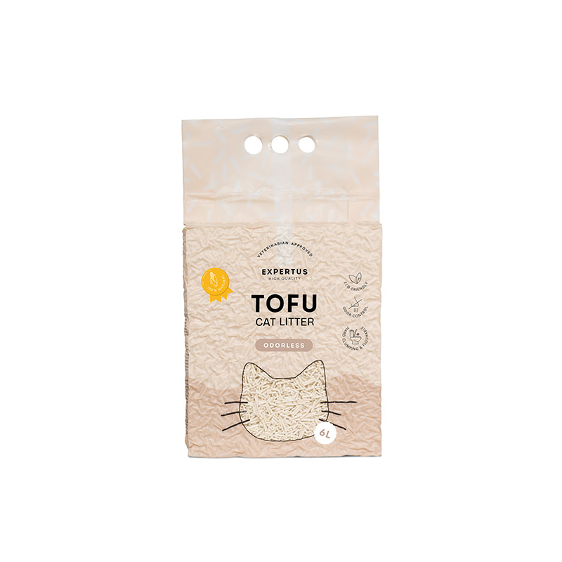 Expertus Tofu kraikas katėms, bekvapis, 6 l