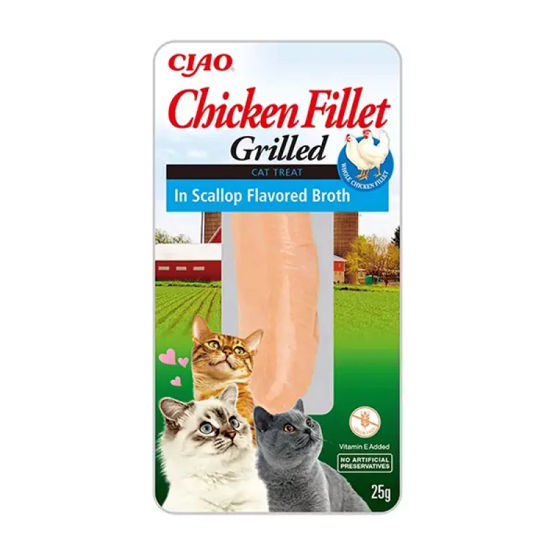 Ciao vištienos krūtinėlės filė sukučių skanėstas katėms sultinyje 25g