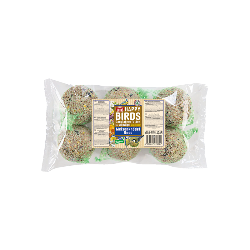 Perfecto Bird riebalų kamuoliai su riešutais paukščiams 6 vnt. (540 g.)